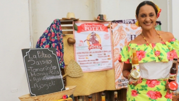 El chocolate con pataste y salsas picantes de frutas de la región