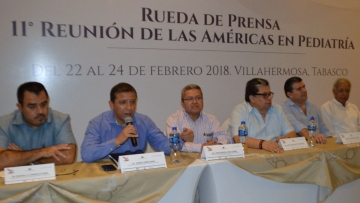 La capital tabasqueña será sede de la Decimoprimera Reunión de las Américas en Pediatría