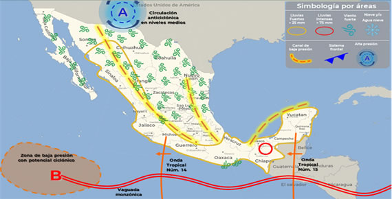 Aviso Precautorio No. 1 Onda Tropical No. 15 - 20/07/2023