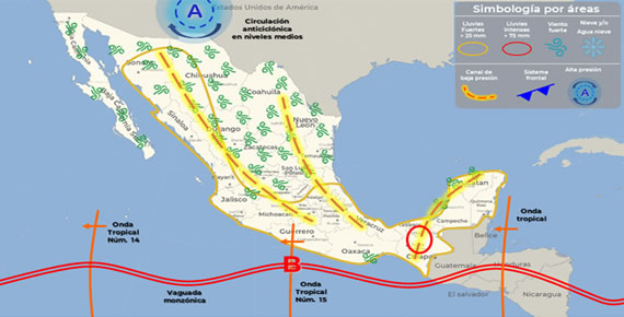 Aviso Precautorio No. 1 Onda Tropical No. 16 - 22/07/2023
