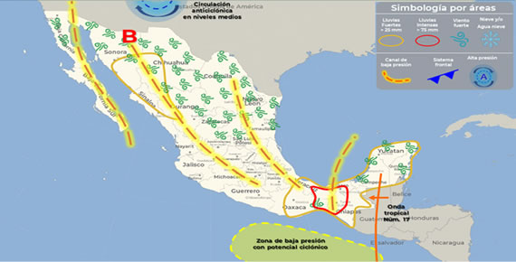 Aviso Precautorio No. 1 Ondra Tropical No. 17 - 29/07/2023
