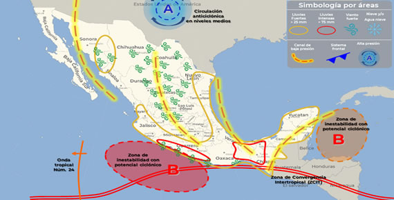 Aviso Precautorio No.1, Zona de Baja Presión 25-08-2023