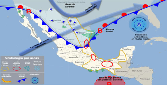 Aviso Precautorio No. 1 Influencia del Frente Frío No. 8 - 27/10/2023