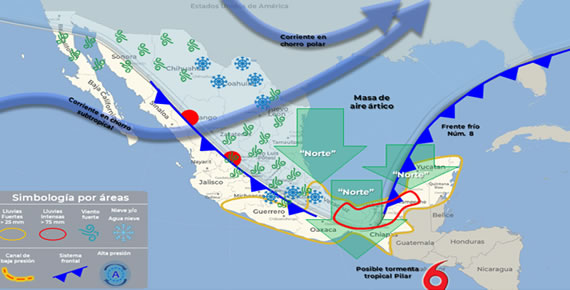 Aviso Precautorio No. 3 Influencia del Frente Frío No. 8 - 30/10/2023