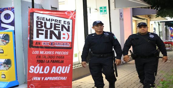 * A partir de este viernes y hasta el lunes 18 de noviembre se mantendrá el despliegue policiaco en áreas comerciales, zonas bancarias, cajeros y tiendas departamentales de todo el estado