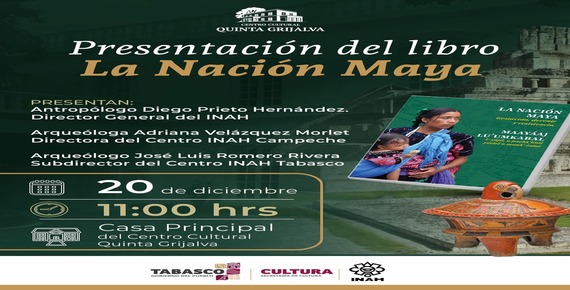 * Este viernes 20 de diciembre el director general del INAH, Diego Prieto presentará la obra que aborda una nueva visión sobre la cultura Maya  