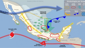 Aviso Precautorio No. 1 Influencia del Frente Frío No. 4 - 06/10/2023