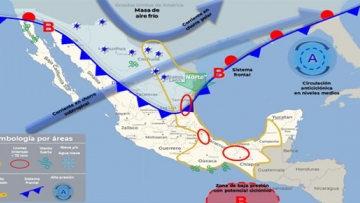 Aviso Precautorio No. 1 Influencia del Frente Frío No. 8 - 27/10/2023