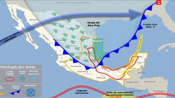 Aviso Precautorio No. 1 Influencia del Frente Frío No. 6 - 13/10/2023