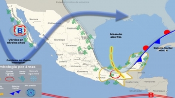 Aviso Precautorio No. 2 Influencia del Frente Frío No. 8 y Zona de Baja Presión - 04/11/2023