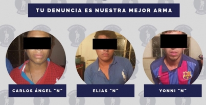 Un vehículo del servicio público recuperado y el aseguramiento de 3 personas lleva cabo la SSPC.
