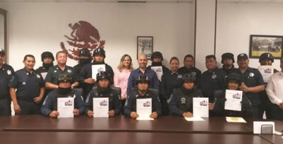 Reconoce la SSPC a 11 policías por su destacada labor.