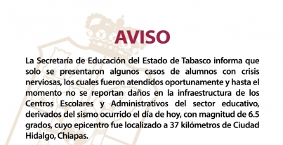 Aviso sismo