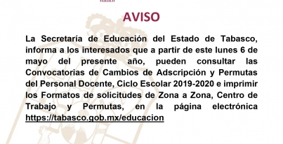Adscripción y Permutas de Personal Docente 2019-2020