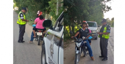 Tres motocicletas detenidas en operativo Revisión de Documentos que implementó PEC en Nacajuca.