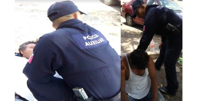 Policías Bancarios brindaron primeros auxilios a masculino que sufría un infarto.