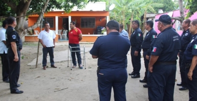 Delegados de las diferentes secciones de Acachapan respaldan las acciones que la SSPC realiza para la seguridad de las familias en sus comunidades.