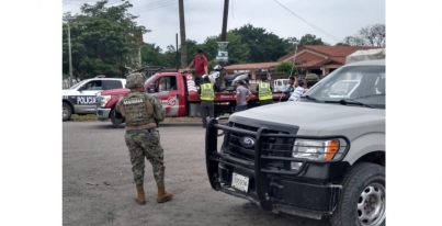 Realizan fuerzas de seguridad federal, estatal y municipal operativo conjunto en Cárdenas.