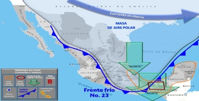 Aviso Precautorio No. 1 del Frente Frio No. 22
