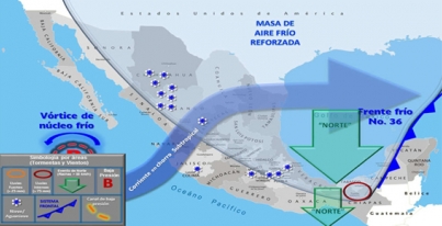 Aviso Precautorio No. 2 del Frente Frio No. 36