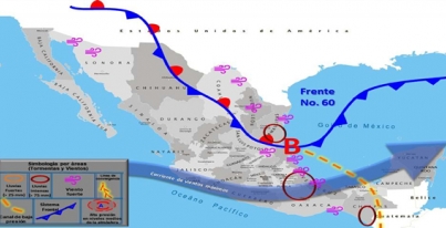 Aviso Precautorio No. 1 del Frente Frio No. 60