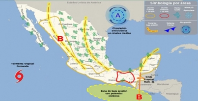 Aviso Precautorio No. 1 Onda Tropical No. 22 - 13/08/2023