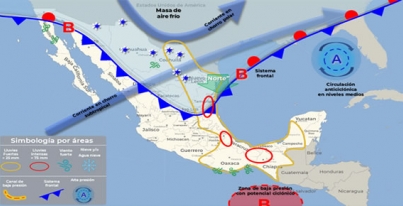 Aviso Precautorio No. 1 Influencia del Frente Frío No. 8 - 27/10/2023