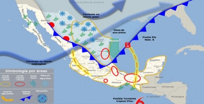 Aviso Precautorio No. 2 Influencia del Frente Frío No. 8 - 29/10/2023