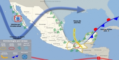 Aviso Precautorio No. 2 Influencia del Frente Frío No. 8 y Zona de Baja Presión - 04/11/2023