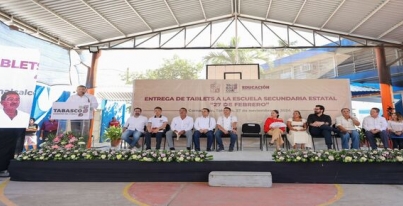 * El mandatario estatal Javier May anunció que en enero inicia la construcción de las nuevas instalaciones de este centro escolar.