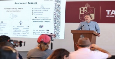 • El Coordinador de la institución en Tabasco anunció la llegada de especialistas cubanos para atender municipios alejados, y el equipamiento en 23 unidades médicas hospitalarias